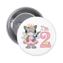 Princess Kitty 2nd Birthday Button