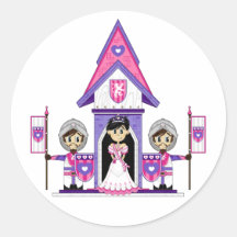 Princess & Knights at Mini Castle Sticker