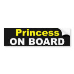 Princess On Board Bumper Sticker bumper stickers