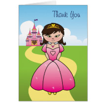 Princess Party Thank You Card