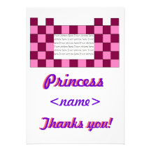 Princess Pink/Pink Castle Fifth Birthday Party Tha Invitation