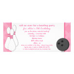 Princess Pink Roll on Over Bowling Birthday Party Announcements