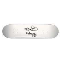 Princess & Pirate Doodle Skate Board Decks