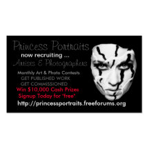 PRINCESS PORTRAITS MARKETING BUSINESS CARDS