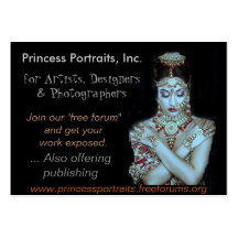 PRINCESS PORTRAITS REFERRALS BUSINESS CARD