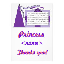 Princess Purple/Purple Hat Fifth Birthday Party Th Personalised Invitations