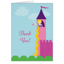 Princess Rapunzel Thank You Card