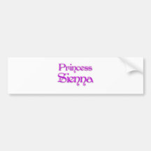 Princess Sienna Bumper Stickers