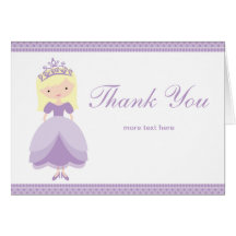 Princess Thank You Card