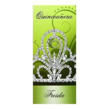 Princess Tiara Quinceanera (lime) Invitation