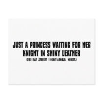 Princess Waiting for her Knight in Shiny Leather