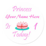 Princess (Your Name) is 1 Today stickers