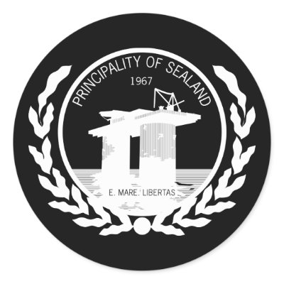 principality of sealand seal crest sticker by strk3