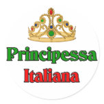 Principessa Italiana (Italian Princess) Round Sticker