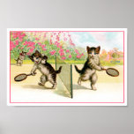 Print: Badminton Kittens Vintage Art
