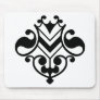 print_flourish_Vector_Clipart Black White Swirls Mousepad