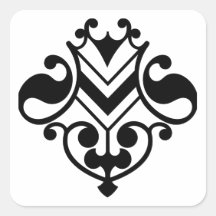 print_flourish_Vector_Clipart Black White Swirls Sticker