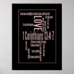 Print - Love is Patient Black & Blush
