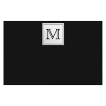 Printed Custom Monogram. Black and Pale Grey. Personalised Flyer