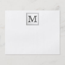 Printed Custom Monogram. Black and White. Personalised Flyer