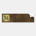 Printed Custom Monogram Image. Brown. Bumper Sticker