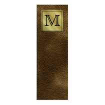 Printed Custom Monogram Image. Brown. Business Cards