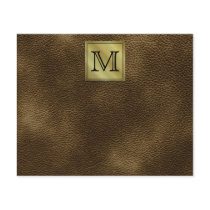 Printed Custom Monogram Image. Brown. Flyer Design