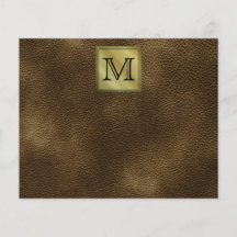 Printed Custom Monogram Image. Brown. Flyer Design
