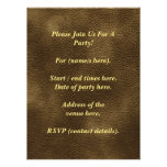 Printed Custom Monogram Image. Brown. Custom Invitation