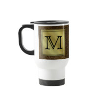 Printed Custom Monogram Image. Brown. Mug