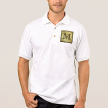Printed Custom Monogram Image. Brown. Shirts
