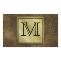 Printed Custom Monogram Image. Brown. Rectangular Stickers