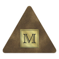 Printed Custom Monogram Image. Brown. Stickers