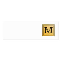Printed image of a custom monogram design. business card template
