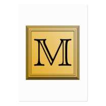 Printed image of a custom monogram design. business card template
