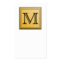 Printed image of a custom monogram design. business cards