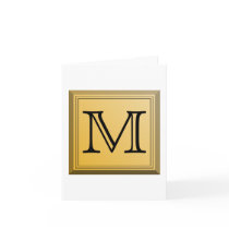 Printed image of a custom monogram design. card