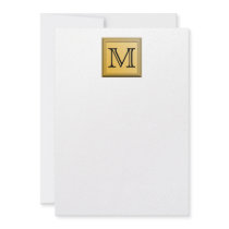Printed image of a custom monogram design. invitation