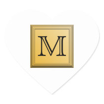Printed image of a custom monogram design. sticker
