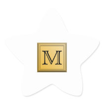 Printed image of a custom monogram design. stickers