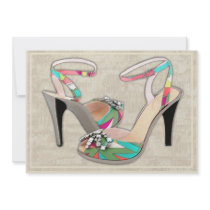 Printed Leather with Rhinestones