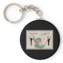 Printed Leather with Rhinestones