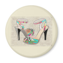 Printed Leather with Rhinestones