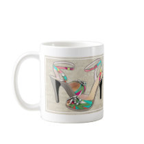 Printed Leather with Rhinestones Mug