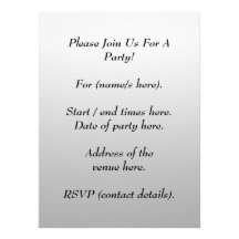 Printed Pattern and Custom Letter. Black and White Personalised Invites
