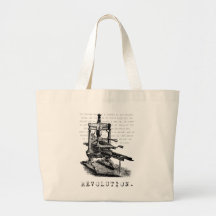 Printing Press = REVOLUTION! Tote Bags