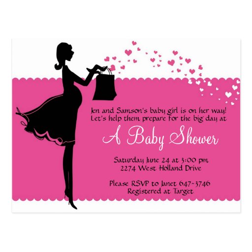 Priscilla Baby Shower Invitation Postcard