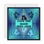 Prisma Collection Save The Date Invitation Blue