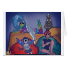 Prismatic Slumber Party Greeting Cards