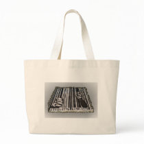 PRISON JAIL BAR CODE TOTE BAGS